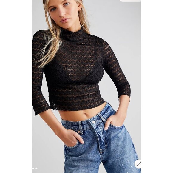 For Love And Lemons Tops - For Love & Lemons Tracy Turtleneck Crop Top NWT XS